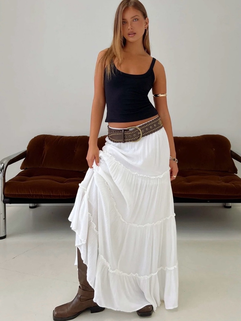 Princess Polly NWT White Miriah Maxi Skirt